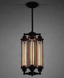 Подвесной светильник Loft Industrial Edison Cage Vertical Quatro