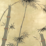 Обои ручная роспись Bamboo Dark Lacquer on Deep Rich Gold gilded tea paper варинант исполнения - 1 | Loft Concept в Барнауле
