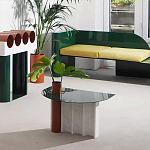 Дизайнерский журнальный стол с рельефным основанием Dutynor варинант исполнения - 4 | Loft Concept в Барнауле