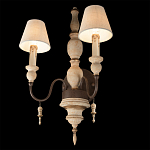 Бра с двумя конусовидными белыми тканевыми абажурами Terrain варинант исполнения - 4 | Loft Concept в Барнауле