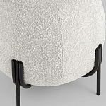 Пуф в ткани букле молочного цвета Pikelet варинант исполнения - 4 | Loft Concept в Барнауле