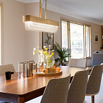 Люстра подвесная прямоугольная цвета латунь Kichler варинант исполнения - 8 | Loft Concept в Барнауле