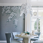 Обои ручная роспись Jasmine Standard colourway on Wood Ash slub silk варинант исполнения - 1 | Loft Concept в Барнауле