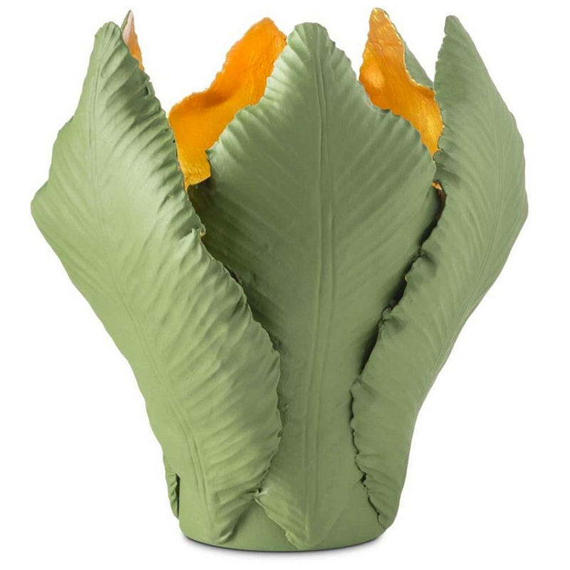 Подсвечник Candleholder Tulip M Золотой Белый Зеленый Подсвечник Candleholder Tulip M Золотой Белый Зеленый в Барнауле | Loft Concept