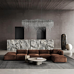 Люстра подвесная с металлическими цепочками и изогнутыми металлическими дугами 72 см Atlantis Chain варинант исполнения - 11 | Loft Concept в Барнауле