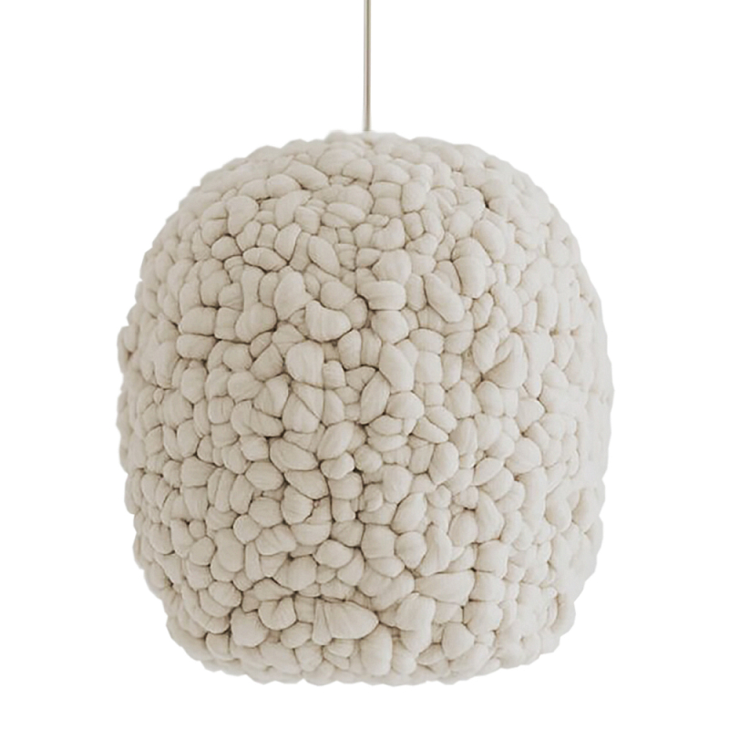 Светильник вязаный из шерсти Wool Lamp Cloud Бежевый Светильник вязаный из шерсти Wool Lamp Cloud Бежевый в Барнауле | Loft Concept