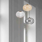 Подвесной светильник с янтарным рифленым стеклянным плафоном Ferm Living варинант исполнения - 8 | Loft Concept в Барнауле