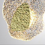 Бра с рельефным волнообразным стеклянным плафоном и вставкой из мрамора Liquid Stone варинант исполнения - 5 | Loft Concept в Барнауле