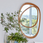 Ассиметричное зеркало в дубовой раме Infinity Symbol варинант исполнения - 2 | Loft Concept в Барнауле