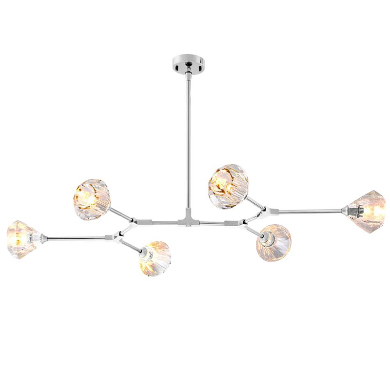 Люстра Chandelier Salasco Никель Прозрачный (Transparent) Люстра Chandelier Salasco Никель Прозрачный (Transparent) в Барнауле | Loft Concept