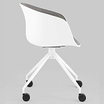 Офисное кресло из пластика с мягким сиденьем Eggshell Grey варинант исполнения - 4 | Loft Concept в Барнауле