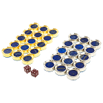 Нарды настольные из натурального камня лазурит и долерит Backgammon from Stone варинант исполнения - 11 | Loft Concept в Барнауле