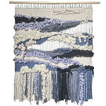 Современное ткачество гобелен в синих оттенках Blue Undine II варинант исполнения - 4 | Loft Concept в Барнауле