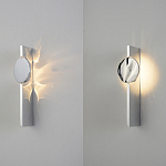 Бра с круглым зеркальным диском на прямоугольном соновании Reflection Circle Glow варинант исполнения - 3 | Loft Concept в Барнауле