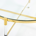 Кофейный столик со столешницей из стекла Crossy варинант исполнения - 2 | Loft Concept в Барнауле