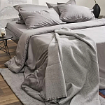 Плед из шерсти мериноса серого цвета 130×180 см Gray Waves варинант исполнения - 8 | Loft Concept в Барнауле