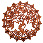 Панно из дерева круглое Sakura Panel With Trees варинант исполнения - 1 | Loft Concept в Барнауле