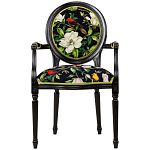 Стул с подлокотниками из натурального бука с изображением птиц и цветов Blooming Birds варинант исполнения - 1 | Loft Concept в Барнауле