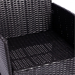 Обеденный комплект из искуственного ротанга Vintara черный варинант исполнения - 6 | Loft Concept в Барнауле