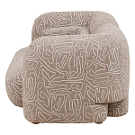 Дизайнерский двухместный диван с мягкими спинкой и подлокотниками светло-коричневый с принтом Madelaine Sofa Cocoa варинант исполнения - 4 | Loft Concept в Барнауле