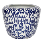 Кашпо с орнаментом в сочетании белого и синего цвета Artistic Flowerpot варинант исполнения - 1 | Loft Concept в Барнауле