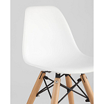 Пластиковый стул на ножках из массива бука Eames Small White варинант исполнения - 2 | Loft Concept в Барнауле