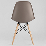 Пластиковый стул на ножках из массива бука Eames Cappuccino варинант исполнения - 5 | Loft Concept в Барнауле