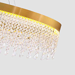 Люстра подвесная овальная с хрустальными подвесками Crystal Art  варинант исполнения - 2 | Loft Concept в Барнауле