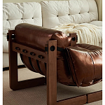 Кресло-диван кожаное на деревянном каркасе Medieval Furniture варинант исполнения - 5 | Loft Concept в Барнауле