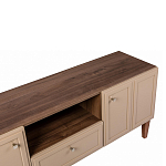 ТВ-тумба бежевая из массива бука с 2-мя дверками и ящиком Wenge Light варинант исполнения - 2 | Loft Concept в Барнауле