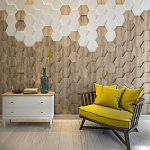 Гипсовая 3D панель с принтографией PM-47 варинант исполнения - 2 | Loft Concept в Барнауле