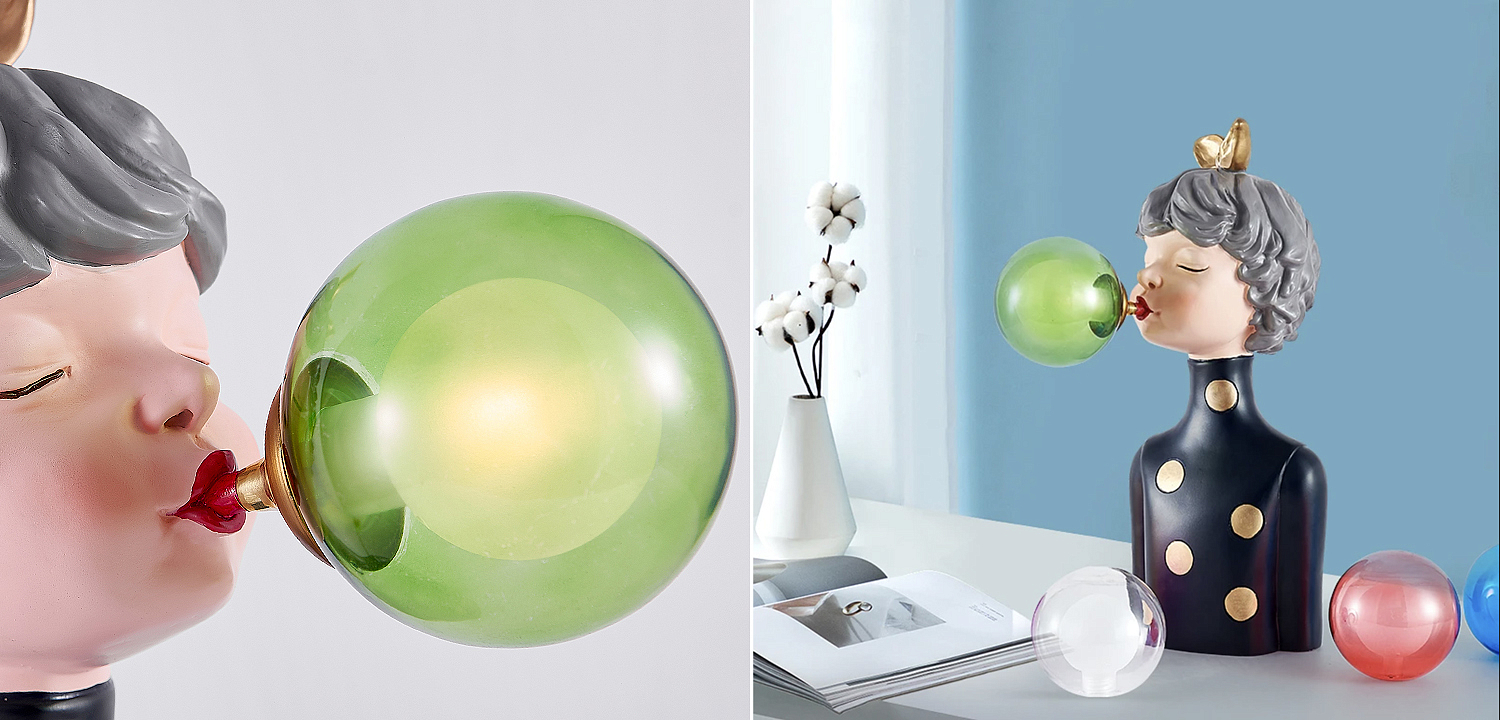 Настольная лампа Bubble Gum Table Lamp green Настольная лампа Bubble Gum Table Lamp green - Loft-Concept в Барнауле