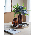 Ваза стеклянная янтарного цвета с текстурированным силуэтом Carambola варинант исполнения - 6 | Loft Concept в Барнауле