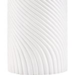 Настольная лампа с белым фактурным корпусом и черным абажуром Twisted варинант исполнения - 1 | Loft Concept в Барнауле