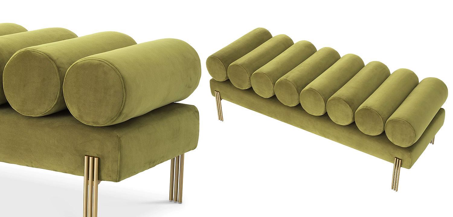 Банкетка Eichholtz Bench Oxley Green Банкетка Eichholtz Bench Oxley Green - Loft-Concept в Барнауле