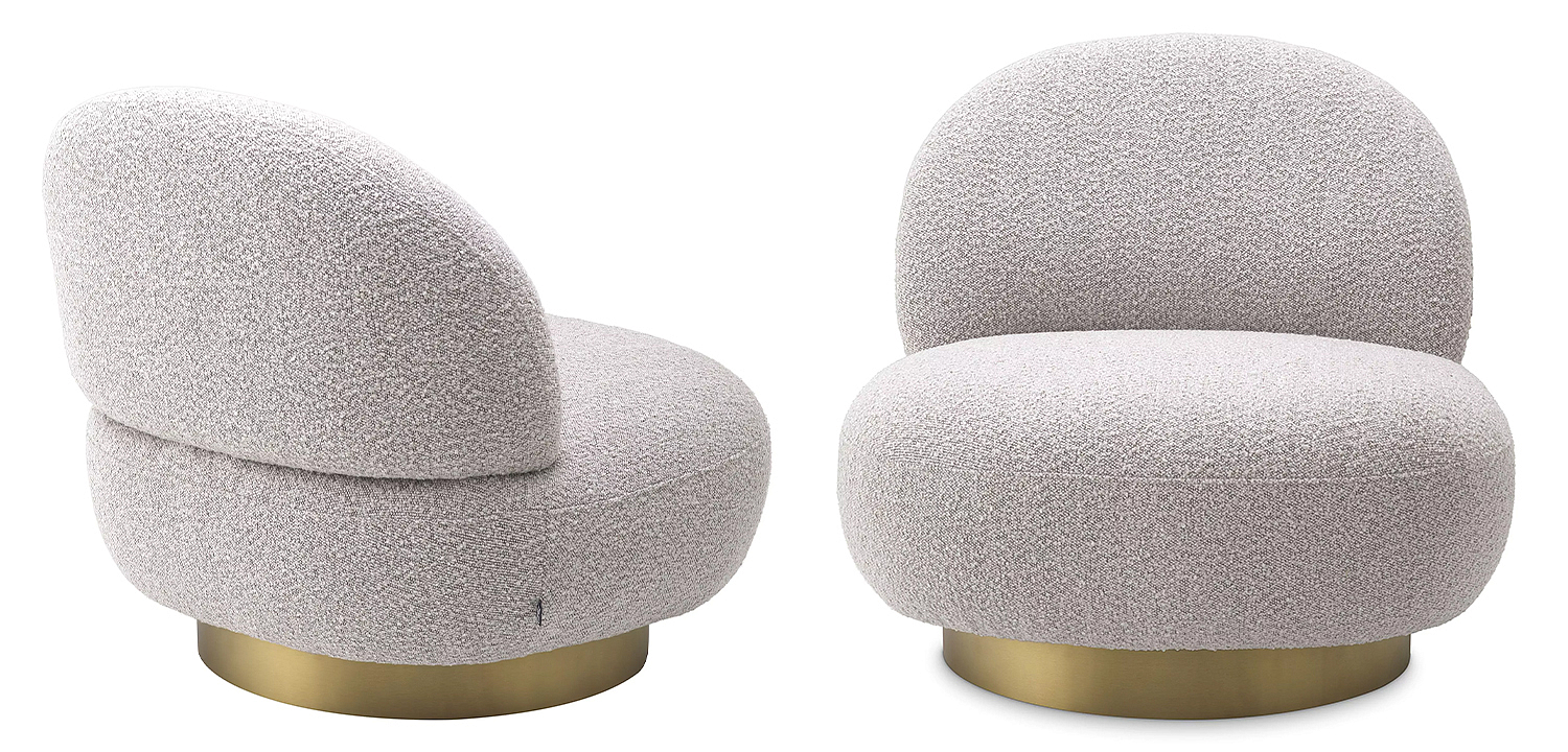 Кресло Eichholtz Swivel Chair Clement Grey Кресло Eichholtz Swivel Chair Clement Grey - Loft-Concept в Барнауле