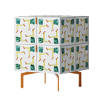 Тумба  с рисунком Short Pina Colada Orange варинант исполнения - 3 | Loft Concept в Барнауле