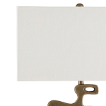 Настольная лампа с фигурным каркасом и прямоугольным тканевым абажуром Brutalist Profile варинант исполнения - 2 | Loft Concept в Барнауле