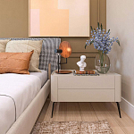 Настольная лампа с круглым деревянным отражателем и черным цилиндрическим плафоном Accord Lighting варинант исполнения - 9 | Loft Concept в Барнауле