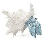 Статуэтка голубой рак с белой раковиной Marine Accessories варинант исполнения - 1 | Loft Concept в Барнауле