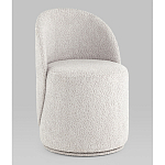 Пуф Loreen со спинкой вращающийся букле светло-серый варинант исполнения - 1 | Loft Concept в Барнауле