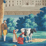 Обои ручная роспись Monuments of Paris Jacquemart on scenic paper варинант исполнения - 1 | Loft Concept в Барнауле