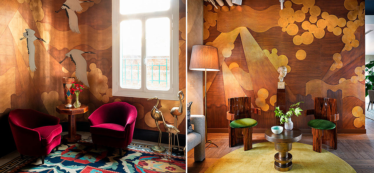 Обои ручная роспись Namban Polished Copper on Deep Rich Gold gilded paper Обои ручная роспись Namban Polished Copper on Deep Rich Gold gilded paper - Loft-Concept в Барнауле