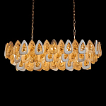 Люстра овальная с многослойными белыми и прозрачными подвесками Character Chandelier варинант исполнения - 2 | Loft Concept в Барнауле