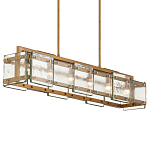 Люстра прямоугольная из толстого литого стекла Cast Glass варинант исполнения - 2 | Loft Concept в Барнауле