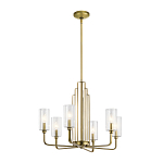  Люстра с прозрачными рифлеными цилиндрическими плафонами Kichler варинант исполнения - 16 | Loft Concept в Барнауле