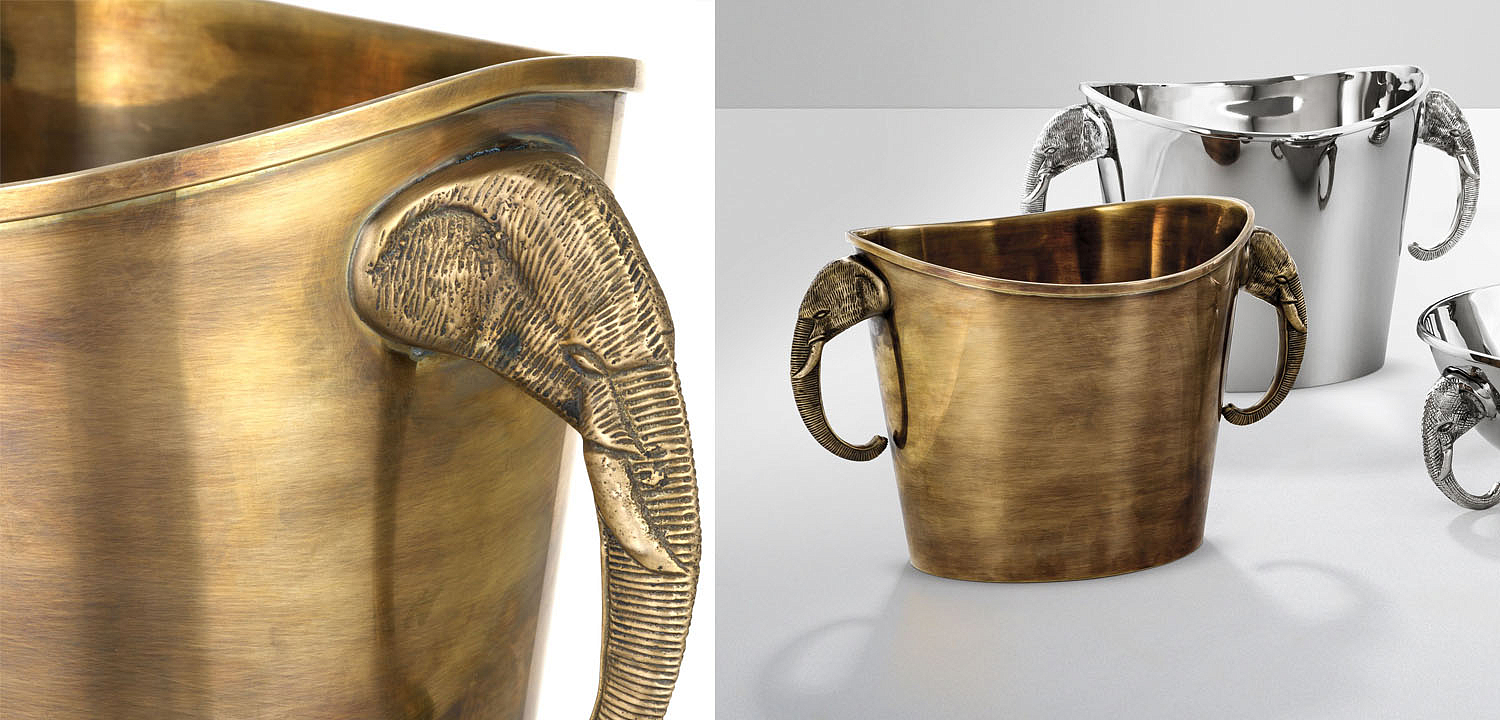 Ведерко для льда Eichholtz WINE COOLER MAHARAJA brass Ведерко для льда Eichholtz WINE COOLER MAHARAJA brass - Loft-Concept в Барнауле