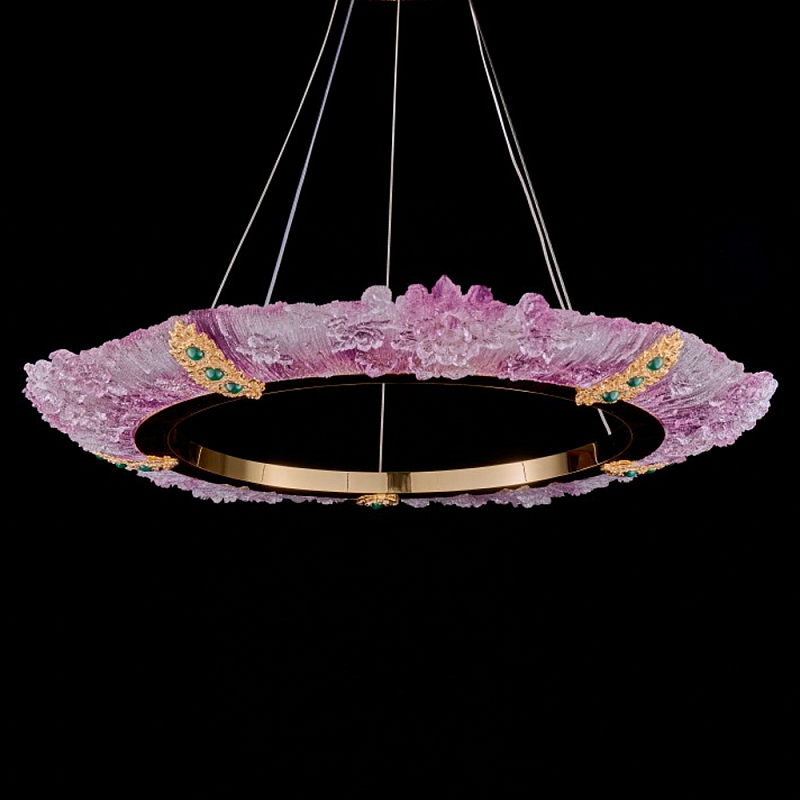 Люстра в форме кольца розовая Warm Pink Light Золотой Розовый в Барнауле | Loft Concept 