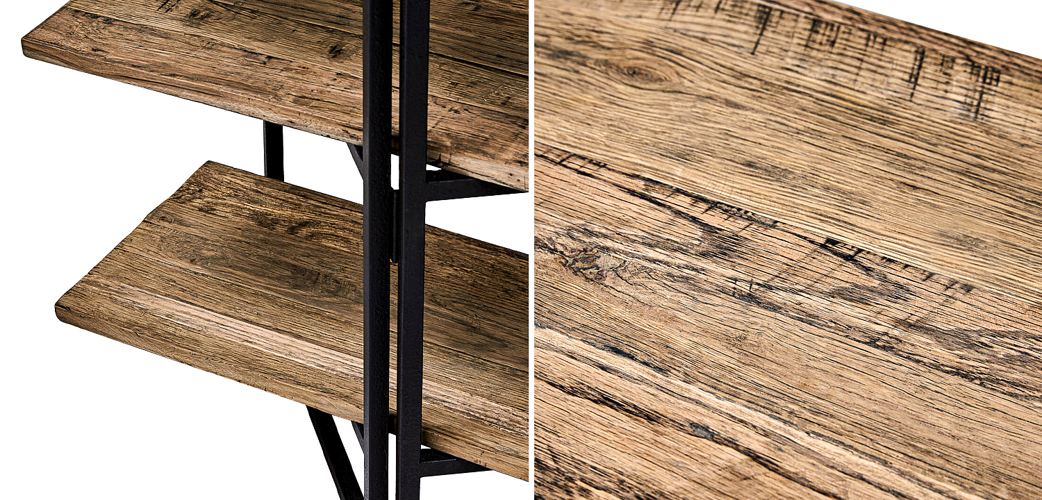 Стеллаж в стиле Лофт Luigi Loft 3 Shelves Rack Стеллаж в стиле Лофт Luigi Loft 3 Shelves Rack - Loft-Concept в Барнауле