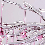 Люстра овальная с розовыми стеклянными подвесками в форме капель FAIRYTREE Light варинант исполнения - 2 | Loft Concept в Барнауле